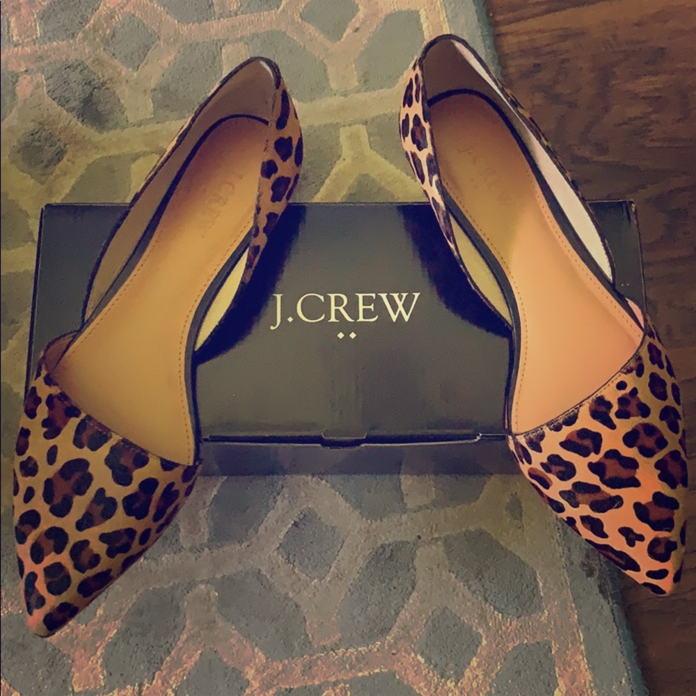 J. Crew Zoe calf hair d’orsay flats NWT